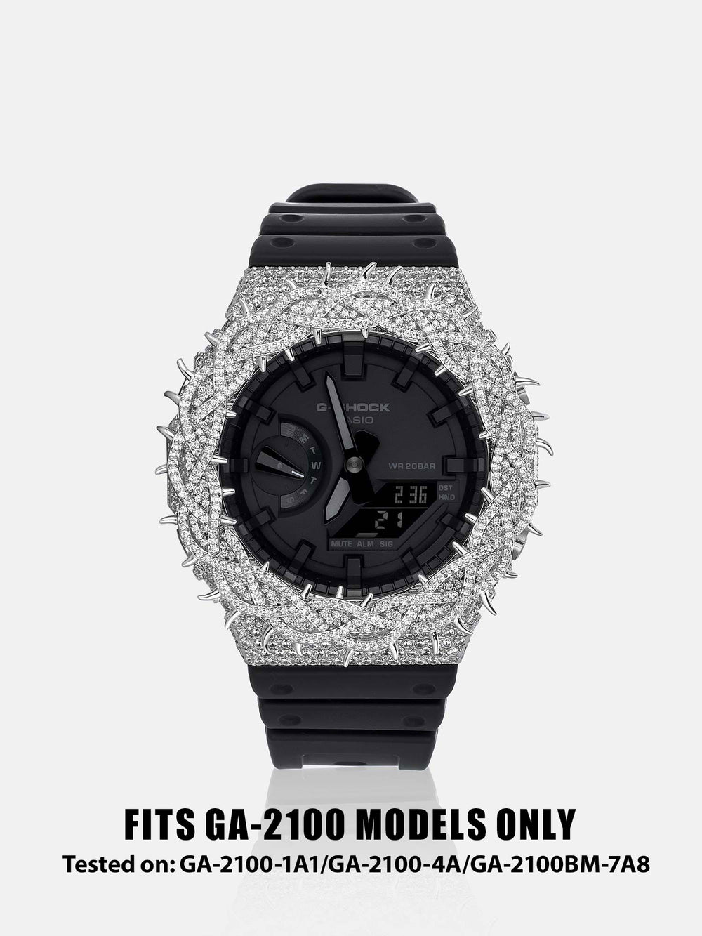 Iced Out Thorns Moissanite Bezel For GA-2100 Watch