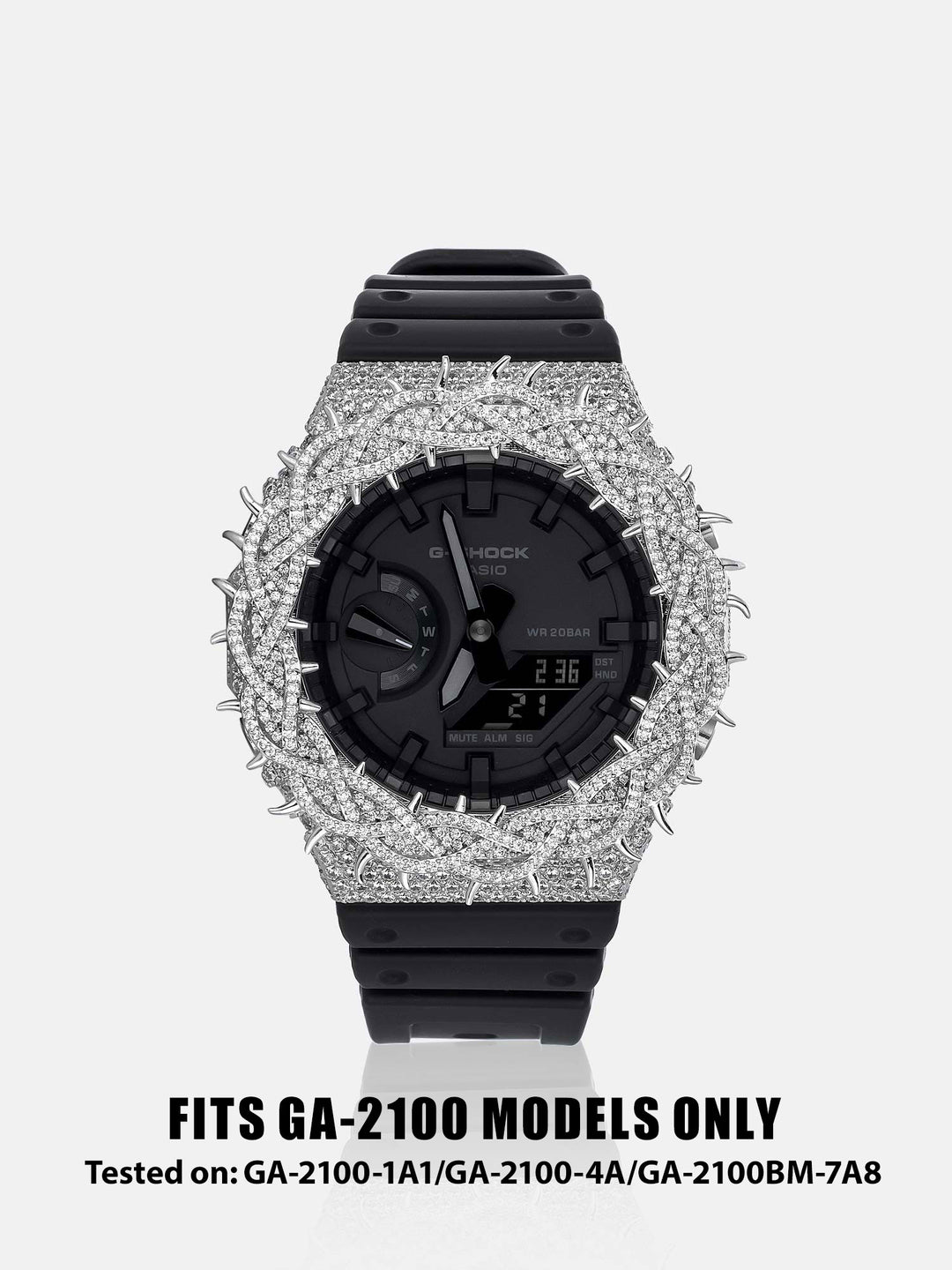 Iced Out Thorns Moissanite Bezel For GA-2100 Watch