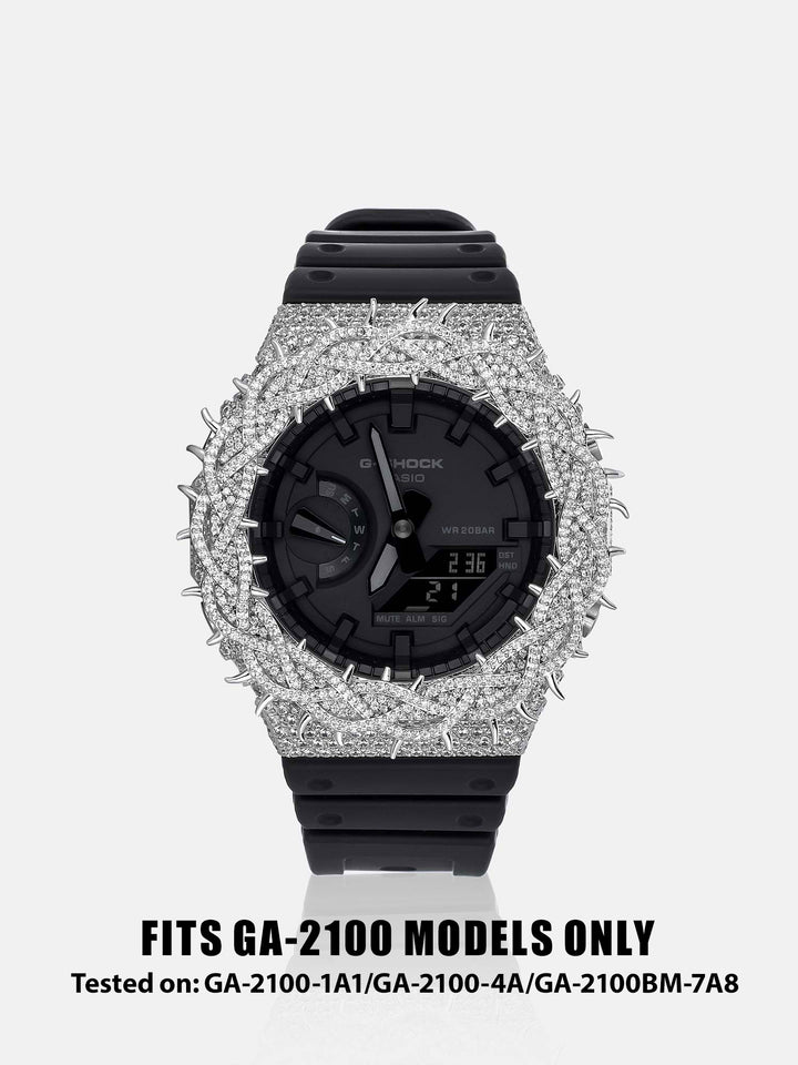 Iced Out Thorns Moissanite Bezel For GA-2100 Watch