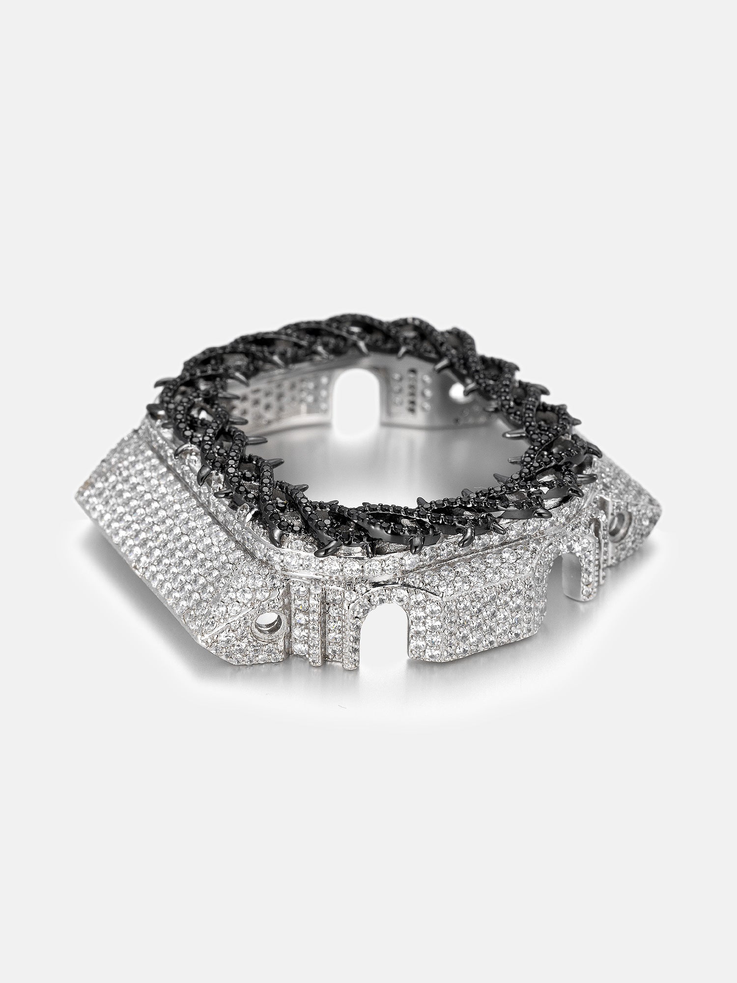 Iced Two-Tone Thorns Moissanite Bezel For GW-M5610U-1B Watch