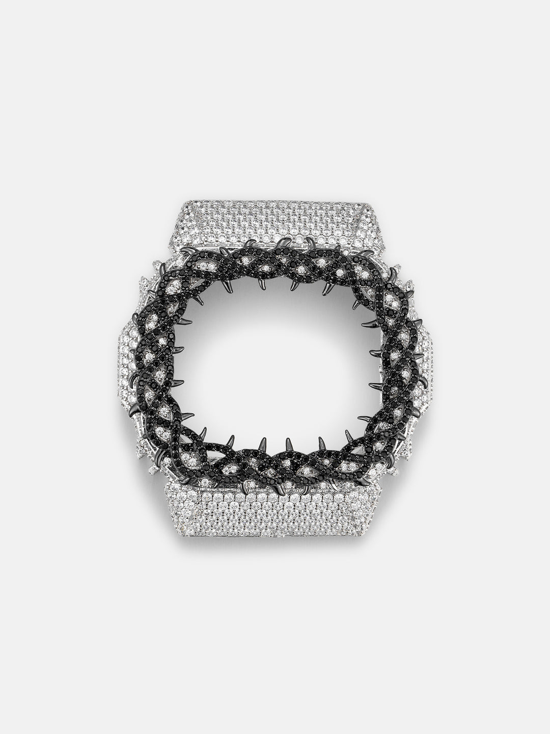 Iced Two-Tone Thorns Moissanite Bezel For GW-M5610U-1B Watch