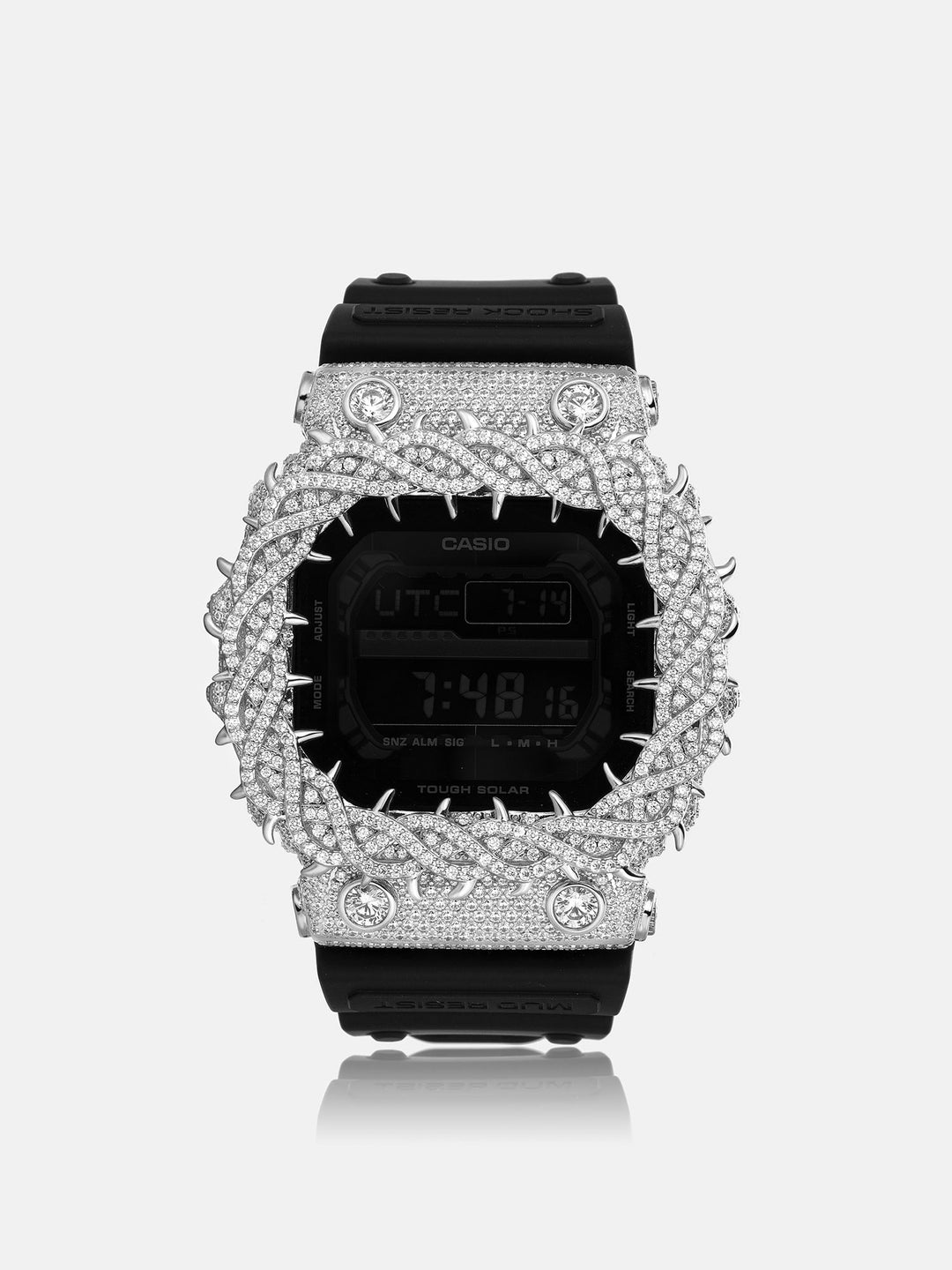 Iced Out Fang Claw Moissanite Bezel For GX-56UBB-1JF Watch