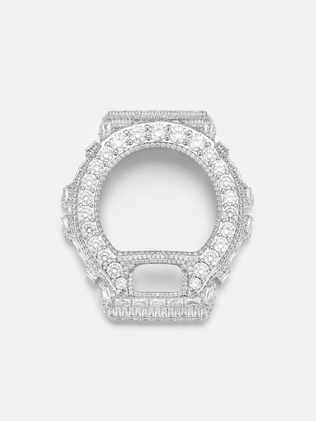 Iced Out Round & Baguette Moissanite Bezel For GM-6900G-9 Watch - ICEGIANT