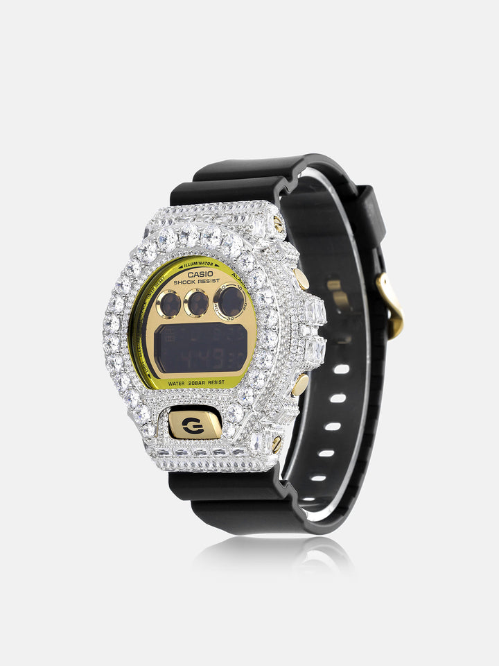 Iced Out Round & Baguette Moissanite Bezel For GM-6900G-9 Watch - ICEGIANT