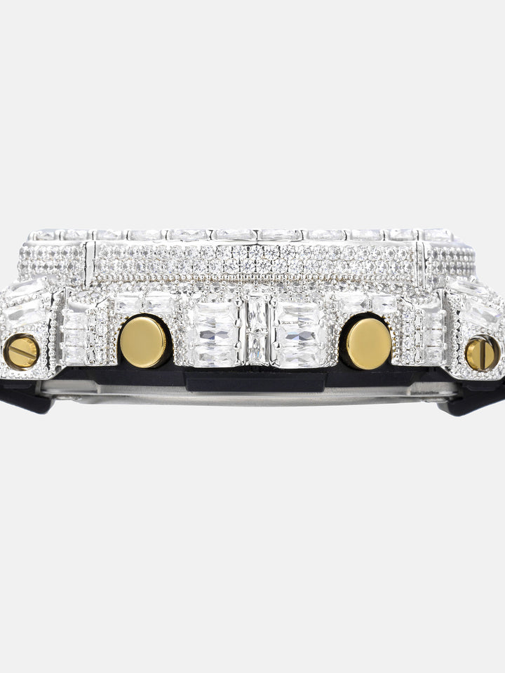 Iced Out Round & Baguette Moissanite Bezel For GM-6900G-9 Watch - ICEGIANT
