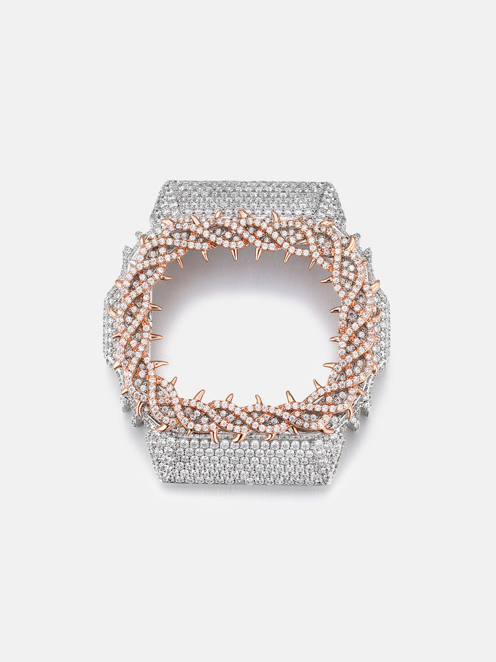 Iced Two-Tone Thorns Moissanite Bezel For GW-M5610U-1B Watch
