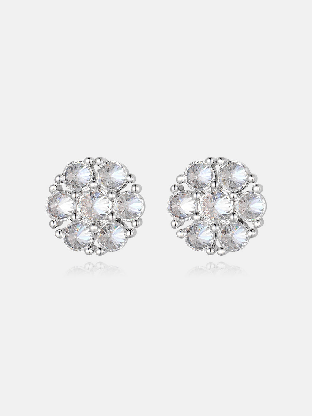Spike Cluster Studs featuring inverted Moissanite stones set in sterling silver