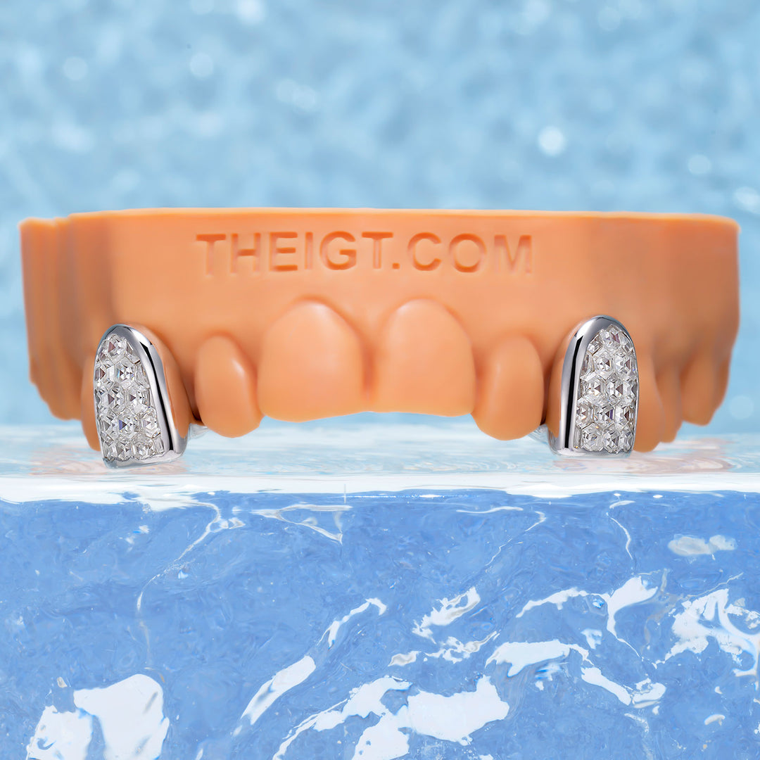 Invisible Set Hexagon Cut Canine Grillz