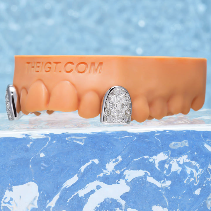 Invisible Set Hexagon Cut Canine Grillz