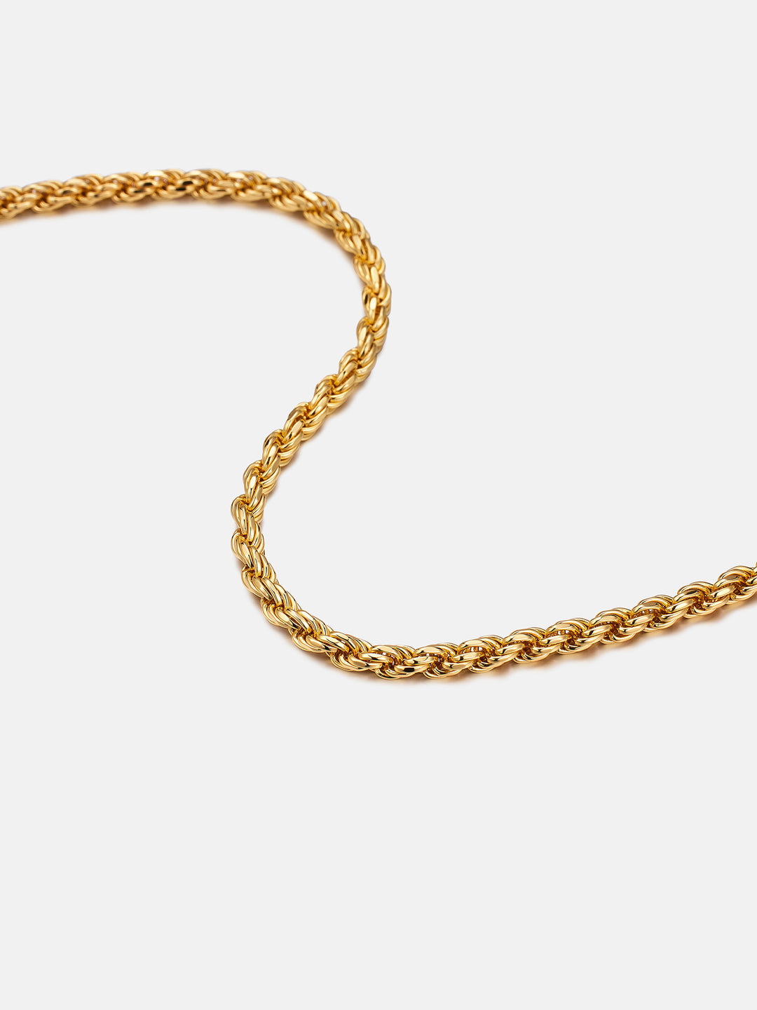 Italian 5mm Rope Chain with Moissanite Clasp