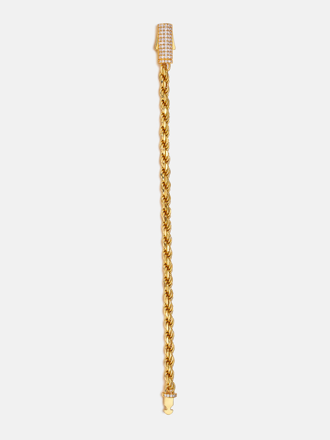Italian 5mm Rope Bracelet with Moissanite Clasp