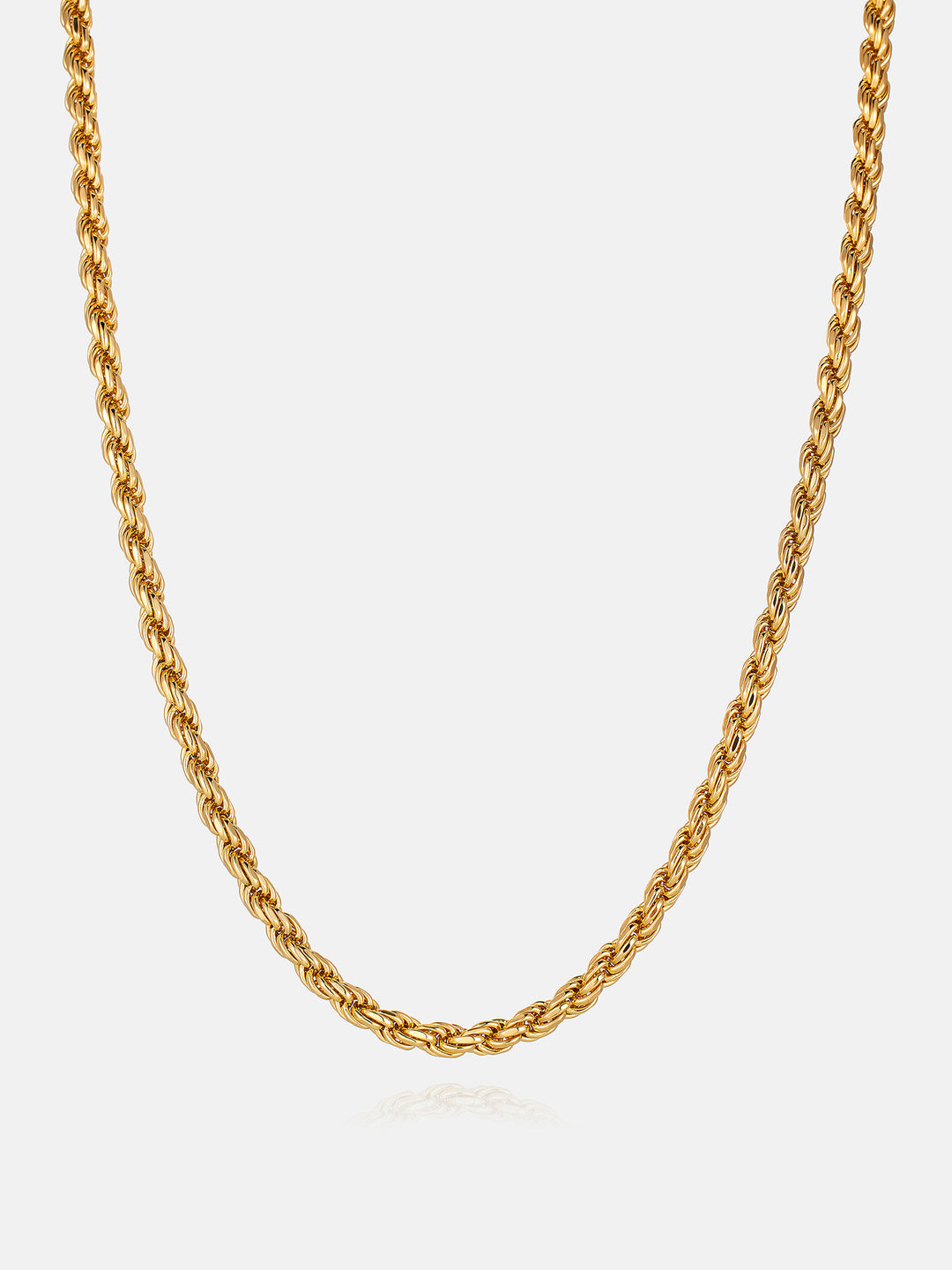 Italian 5mm Rope Chain with Moissanite Clasp