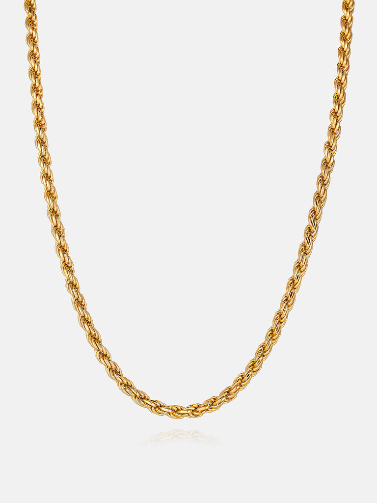 Italian 5mm Rope Chain Moissanite Clasp