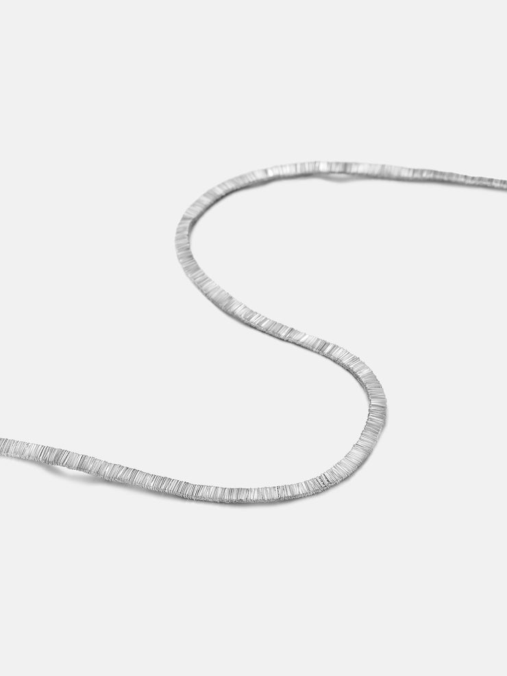 Italian Silver Wide Flat Snake Necklace Or Bracelet