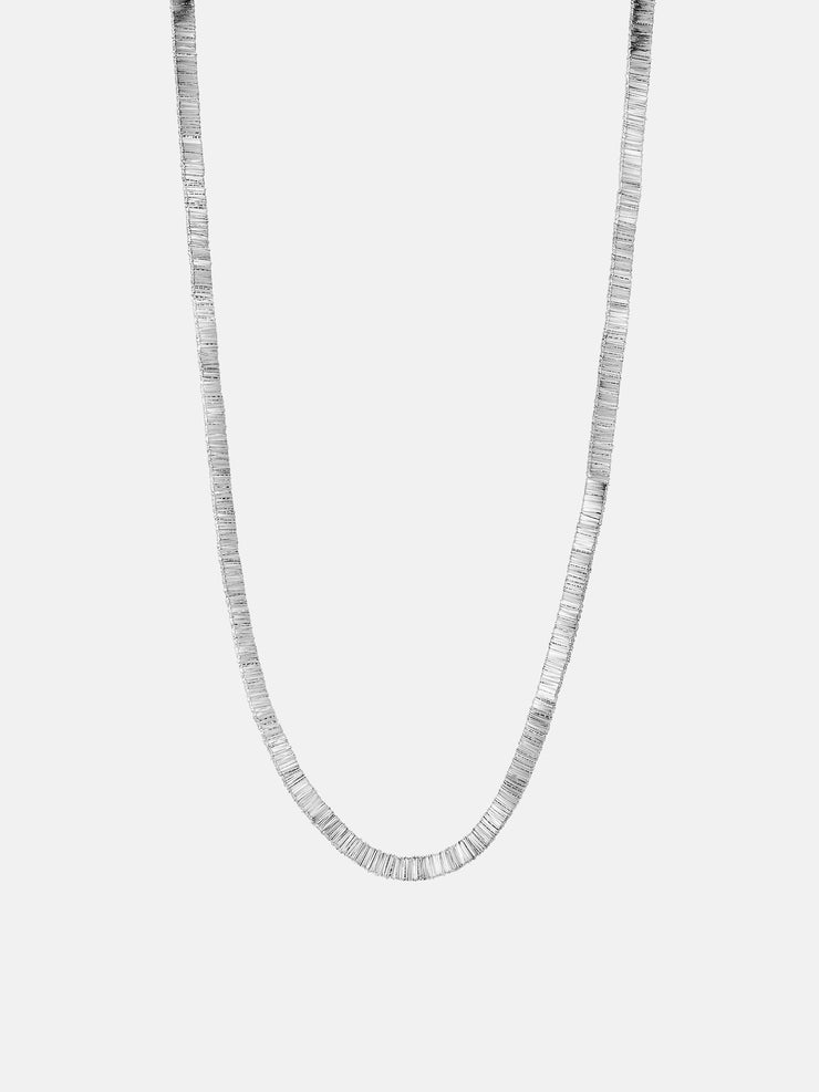 Italian Silver Wide Flat Snake Necklace Or Bracelet