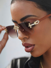 Fleuree Moissanite Sunglasses In Yellow Gold