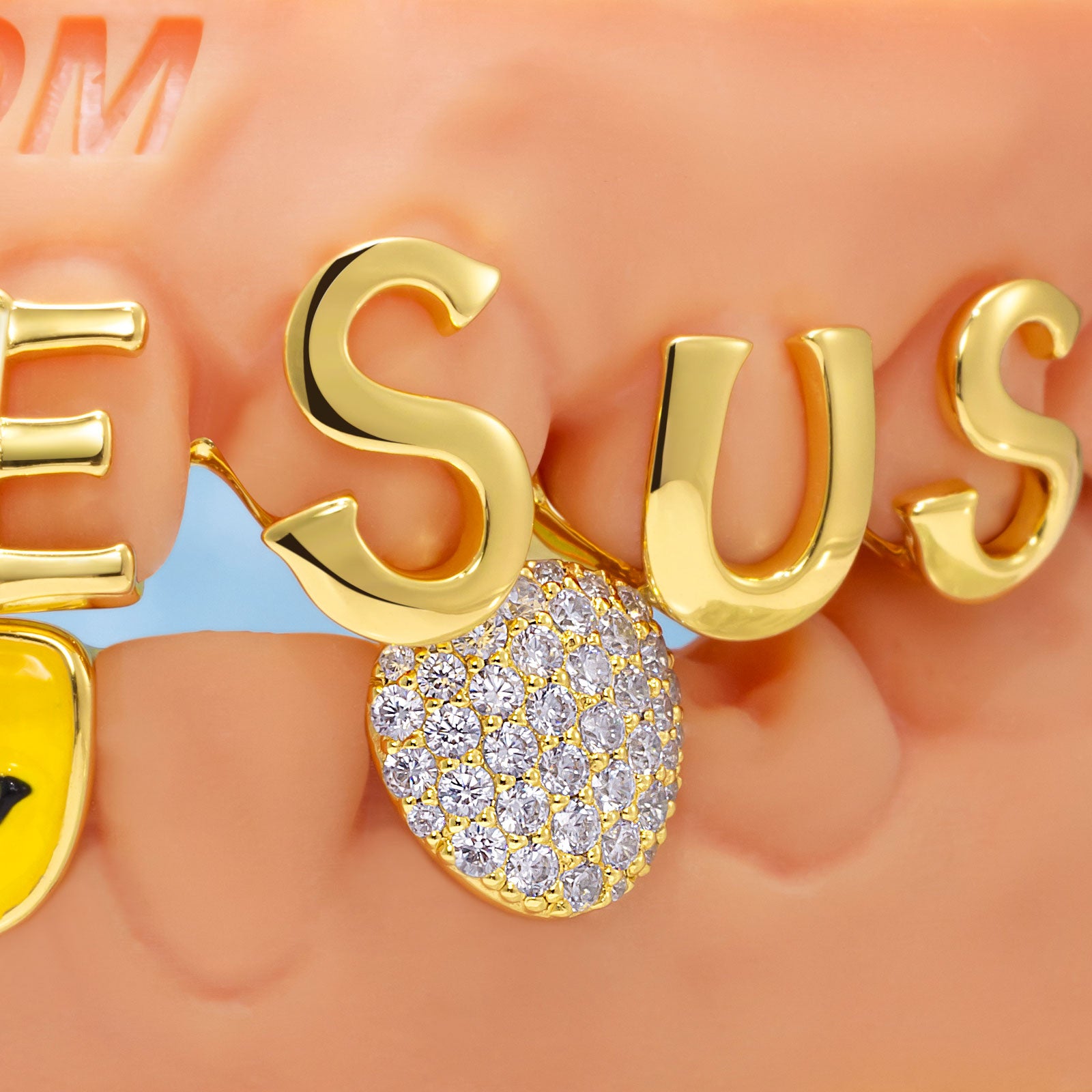 Jesus Name Opal & Moissanite Star Grillz