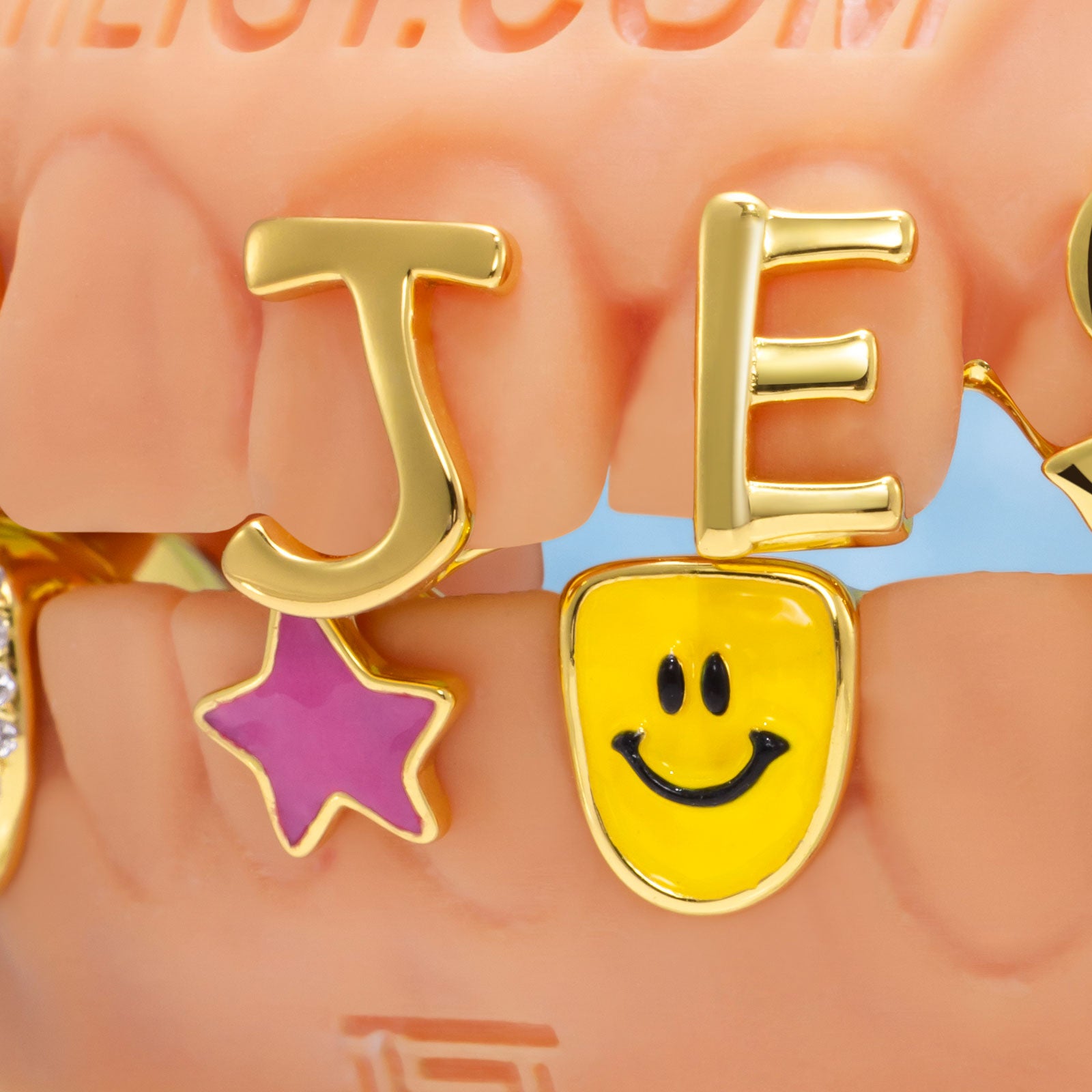 Jesus Name Opal & Moissanite Star Grillz