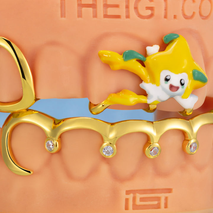 Enamel Jirachi Opal & White Moissanite Style Grillz