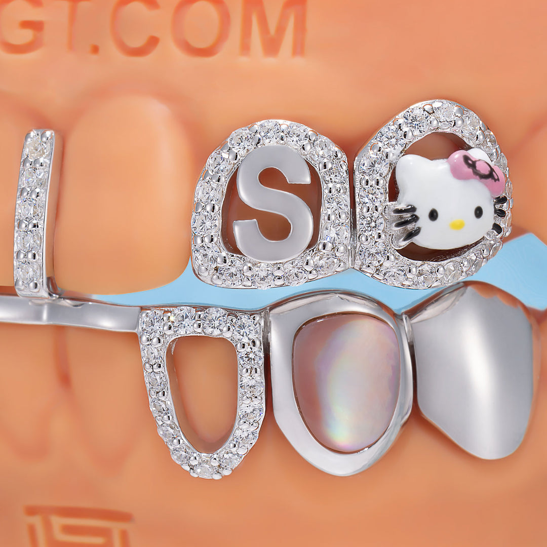 "Kitty Dream" Pink Shell & Letter S Set
