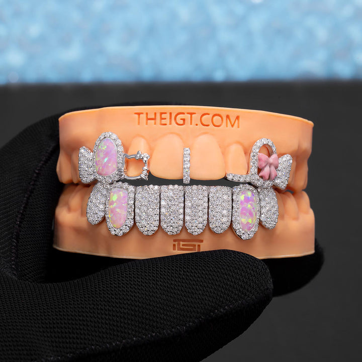 Kitty Ribbon Opal Fangs Set