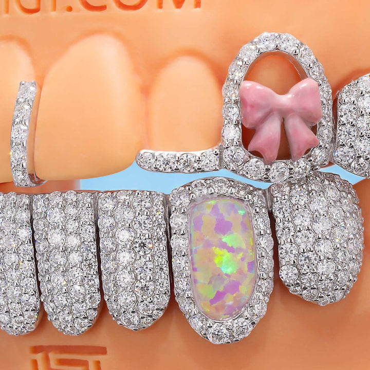 Kitty Ribbon Opal Fangs Set