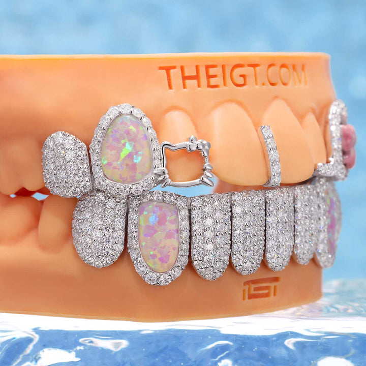 Kitty Ribbon Opal Fangs Set