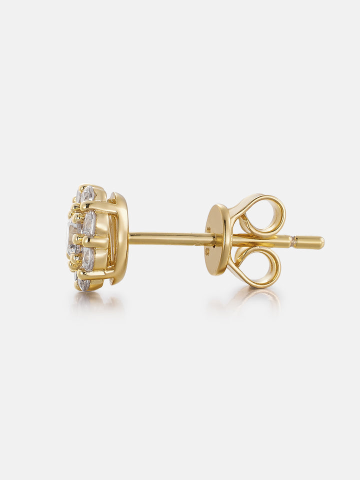 Lab Diamond 6.7mm Flora Bloom Stud Earrings