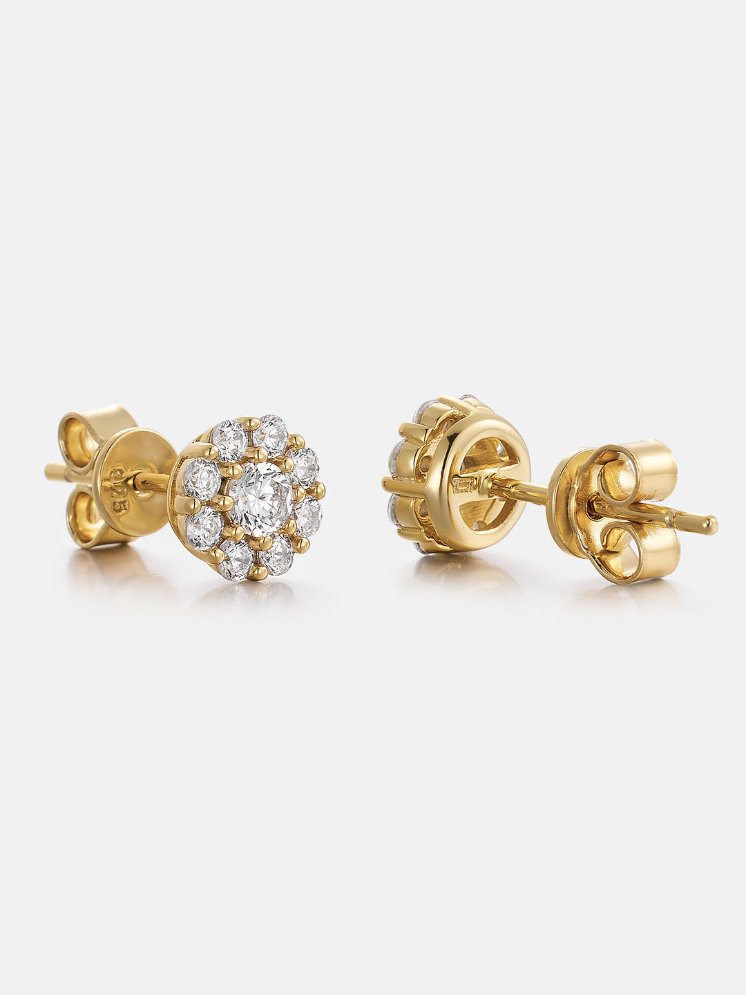 Lab Diamond 6.7mm Flora Bloom Stud Earrings