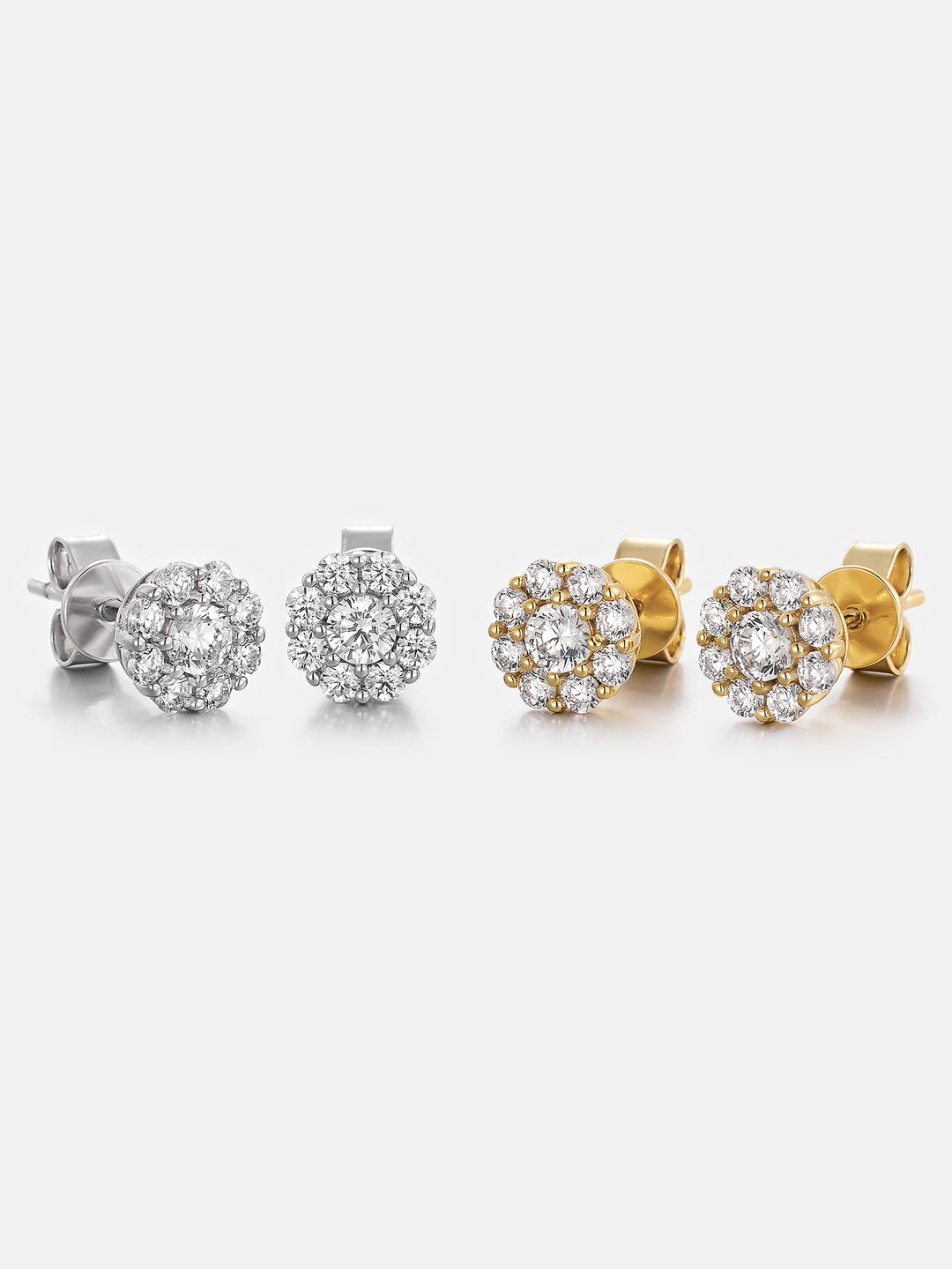 Lab Diamond 6.7mm Flora Bloom Stud Earrings