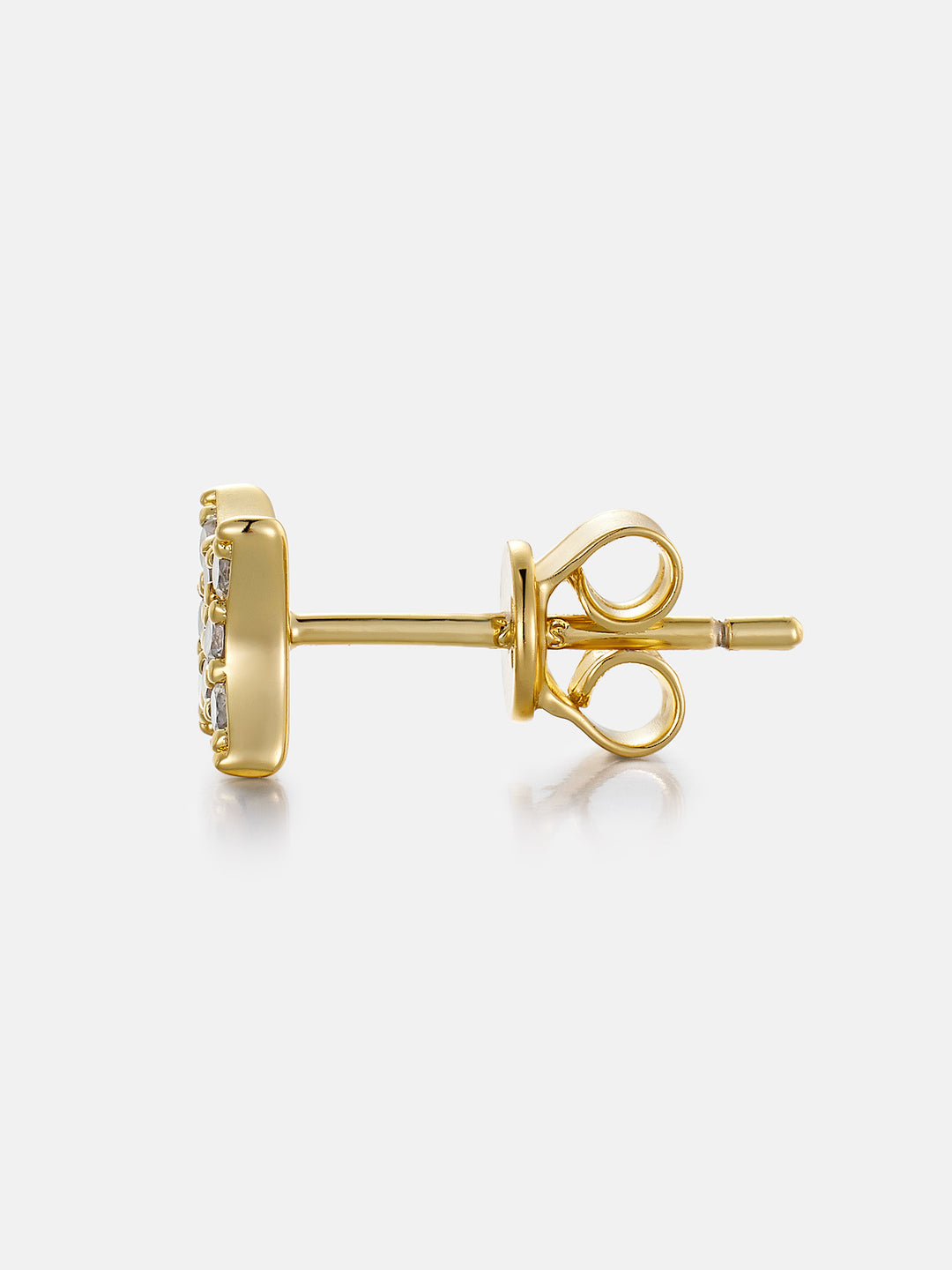 Lab Diamond Cushion-Four Point Star Stud Earrings
