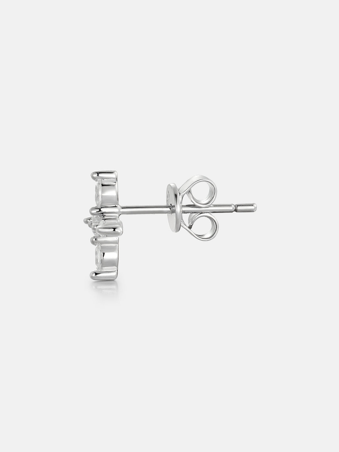 Lab Diamond Marquise Cross Cluster Stud Earrings