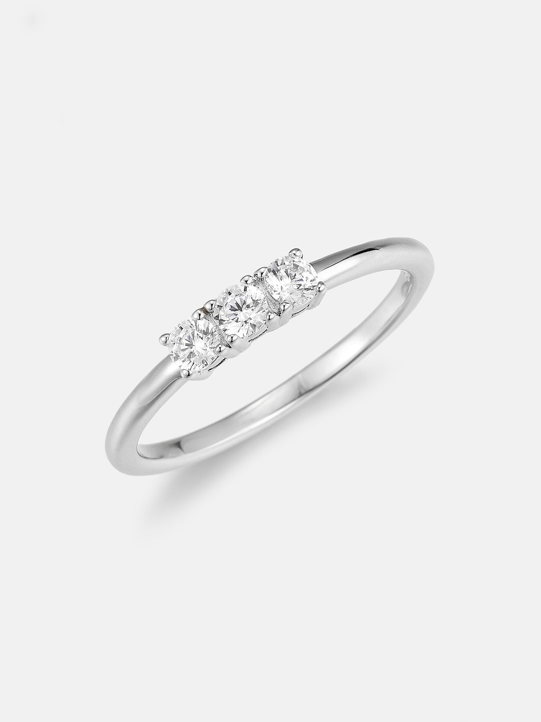 Lab Diamond Three-Stone Trilogy Ring
