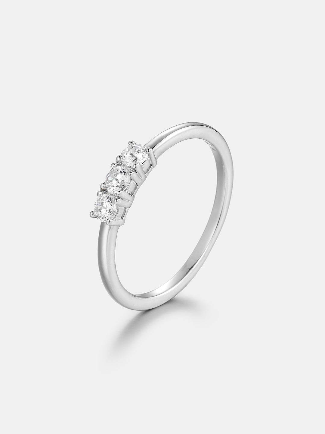 Lab Diamond Three-Stone Trilogy Ring