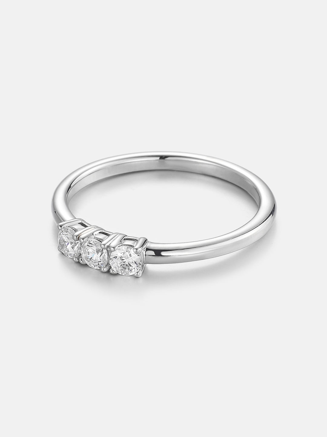 Lab Diamond Three-Stone Trilogy Ring