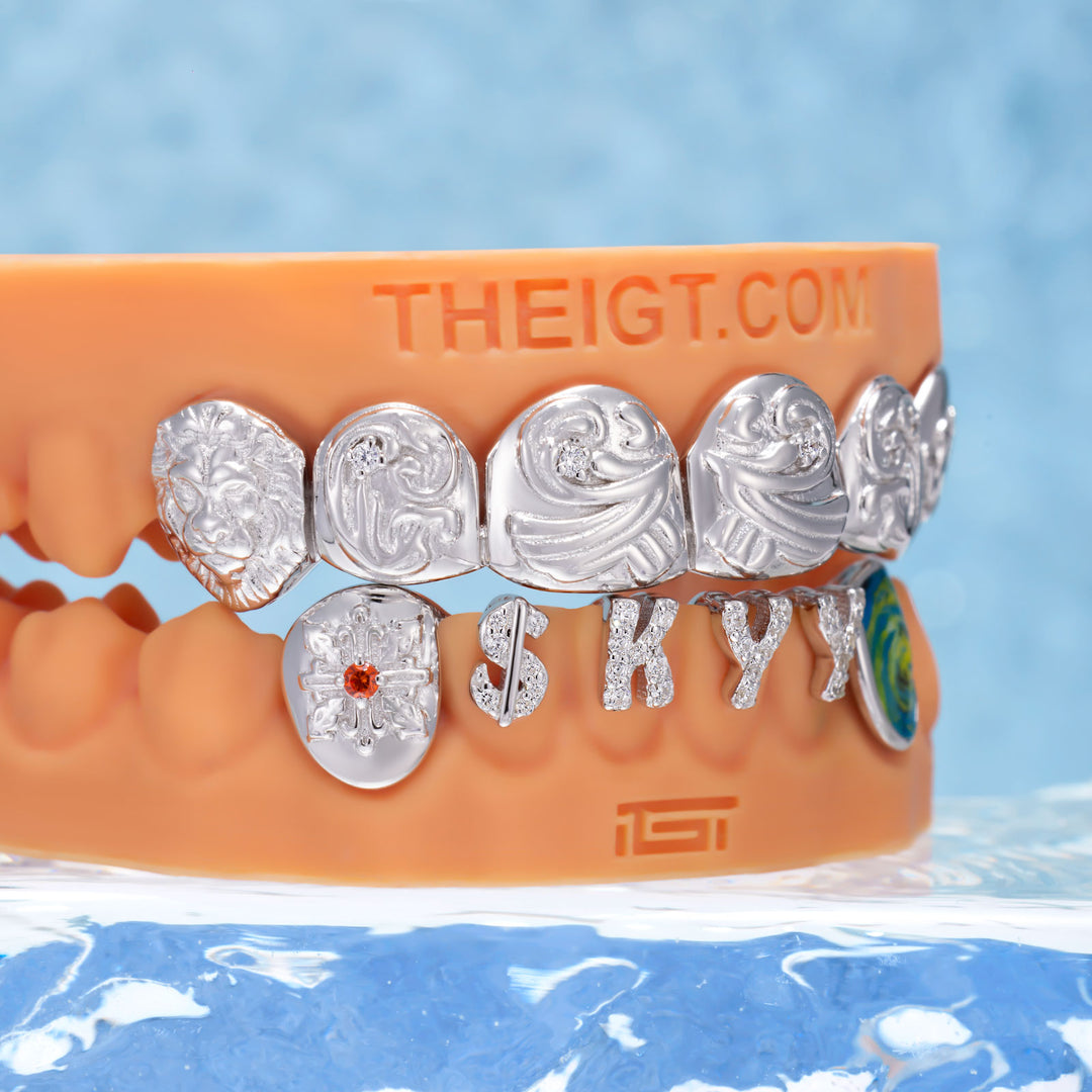 Lion Head & Iced Letter Custom Grillz