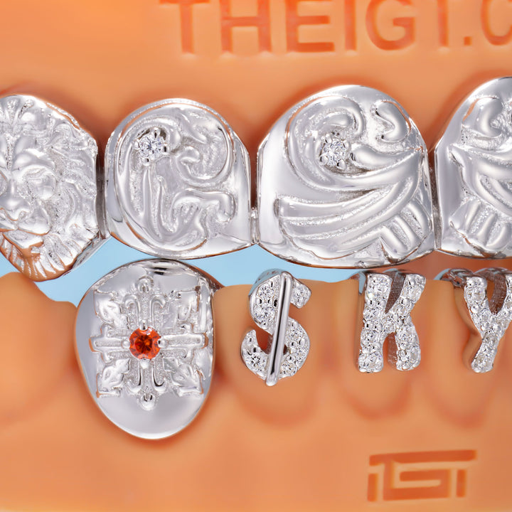 Lion Head & Iced Letter Custom Grillz
