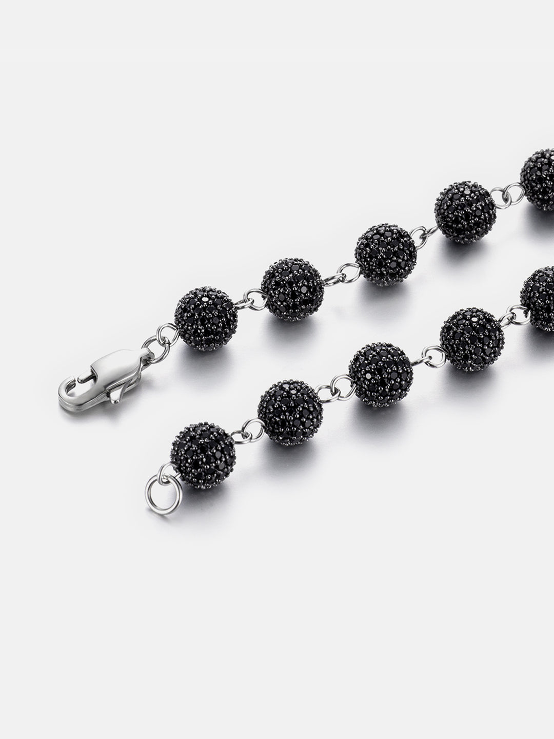MADE TO ORDER 8MM BLACK MOISSANITE BALL BRACELET