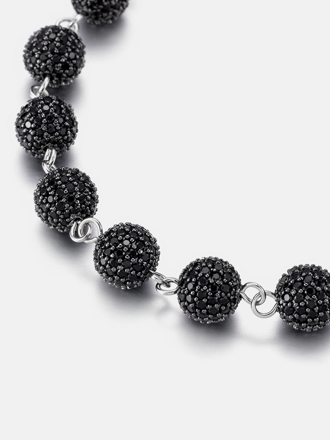 MADE TO ORDER 8MM BLACK MOISSANITE BALL BRACELET