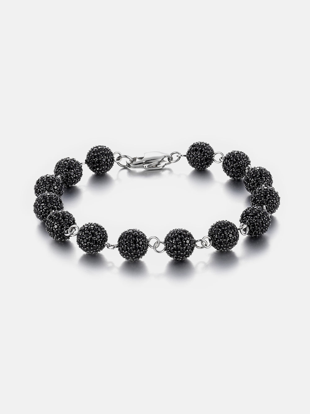 MADE TO ORDER 8MM BLACK MOISSANITE BALL BRACELET