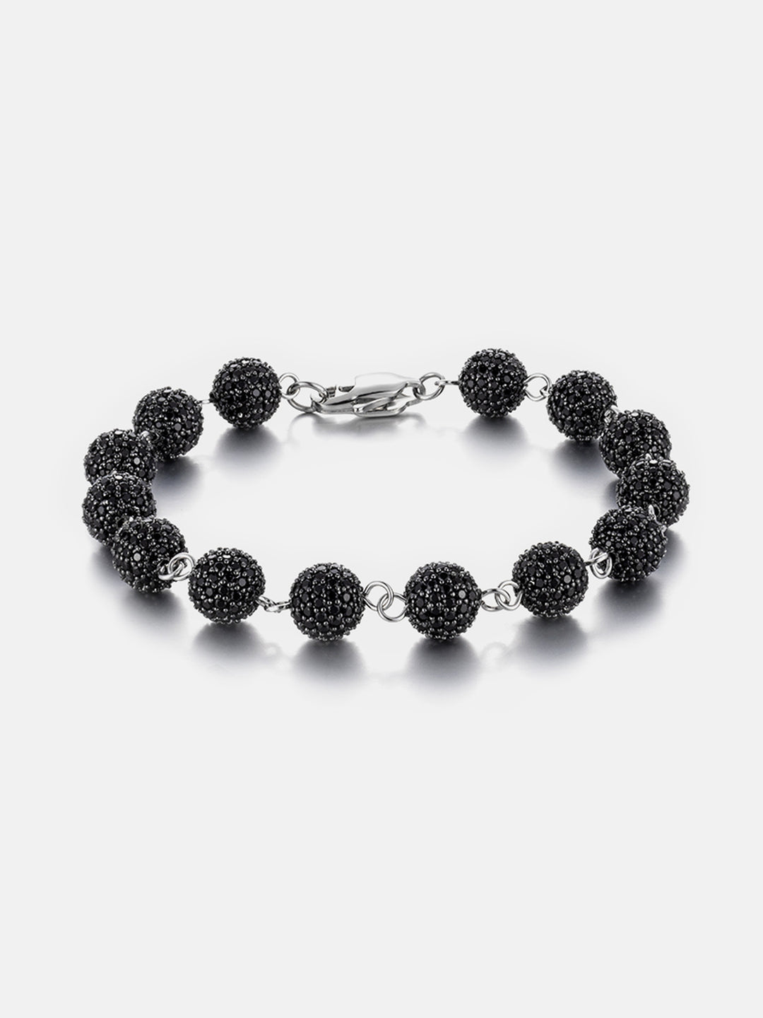 MADE TO ORDER 8MM BLACK MOISSANITE BALL BRACELET