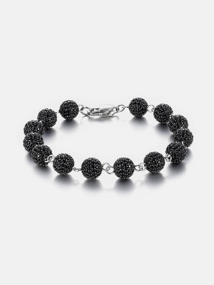 MADE TO ORDER 8MM BLACK MOISSANITE BALL BRACELET