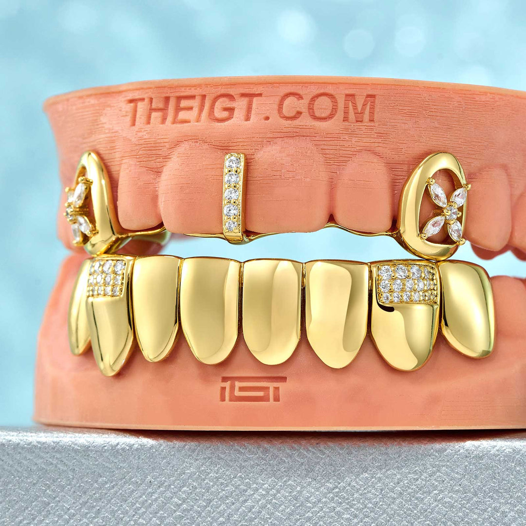 Marquise Gem Clover Grillz