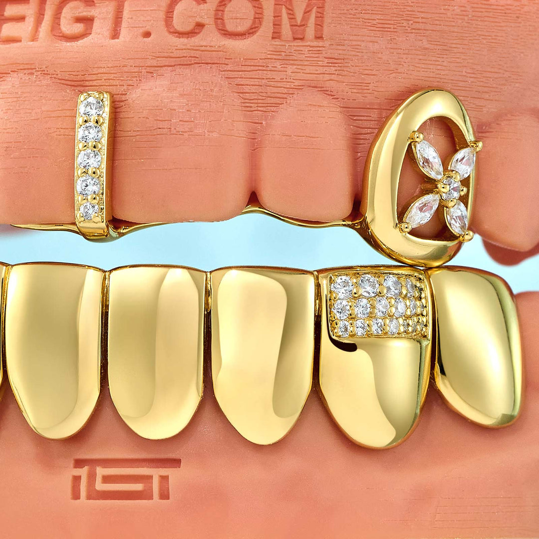 Marquise Gem Clover Grillz