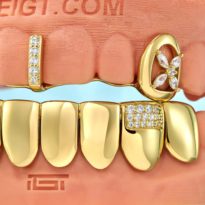 Marquise Gem Clover Grillz