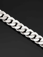 19mm Cuban Link Bracelet in White Gold