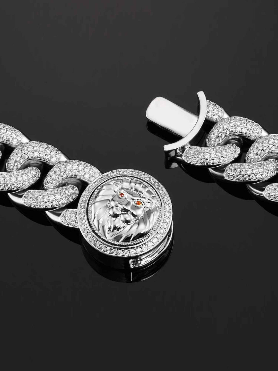 19mm Cuban Link Bracelet in White Gold