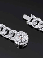 12mm Cuban Link Bracelet in White Gold