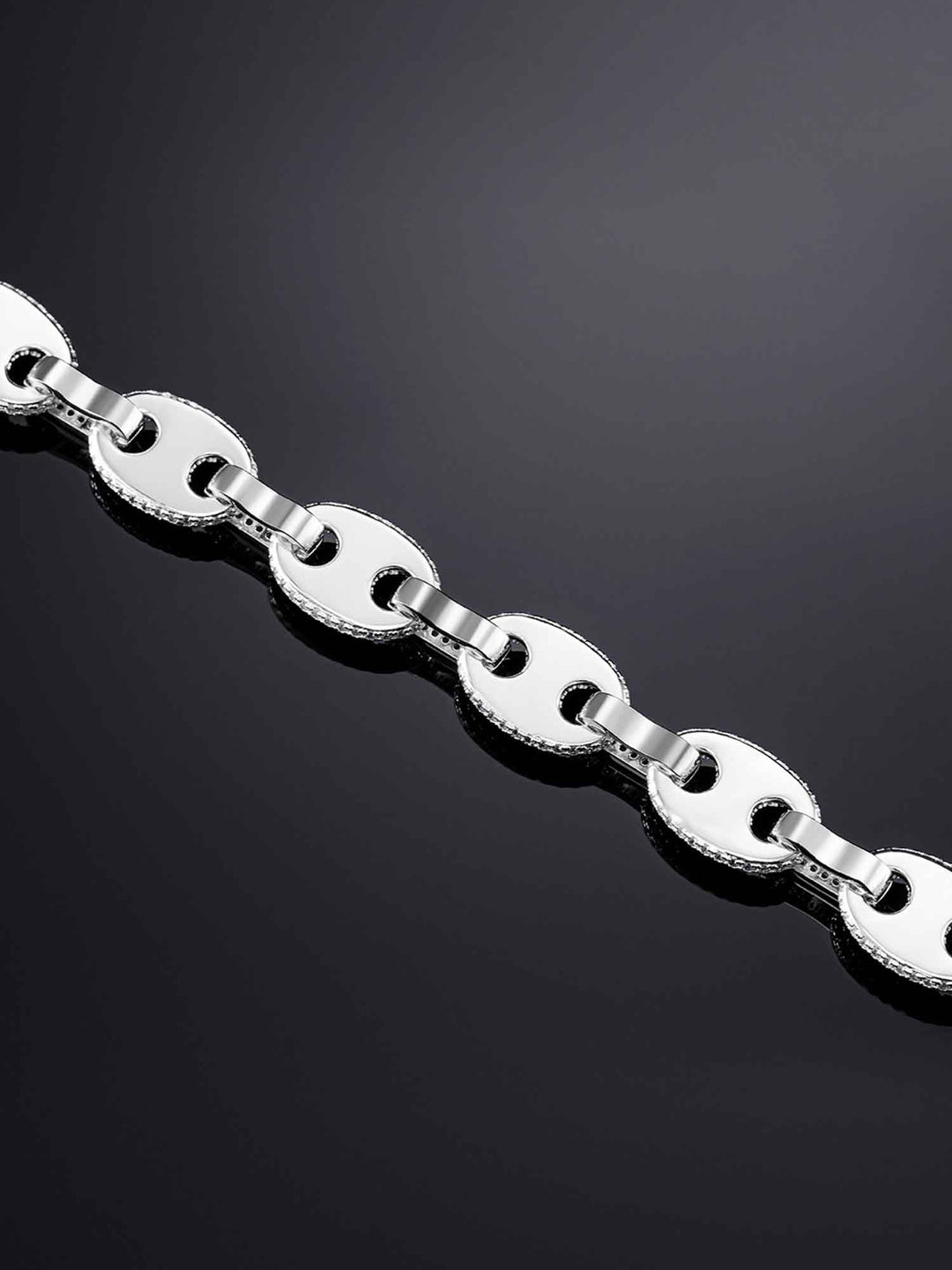 12mm G-Link Bracelet in White Gold