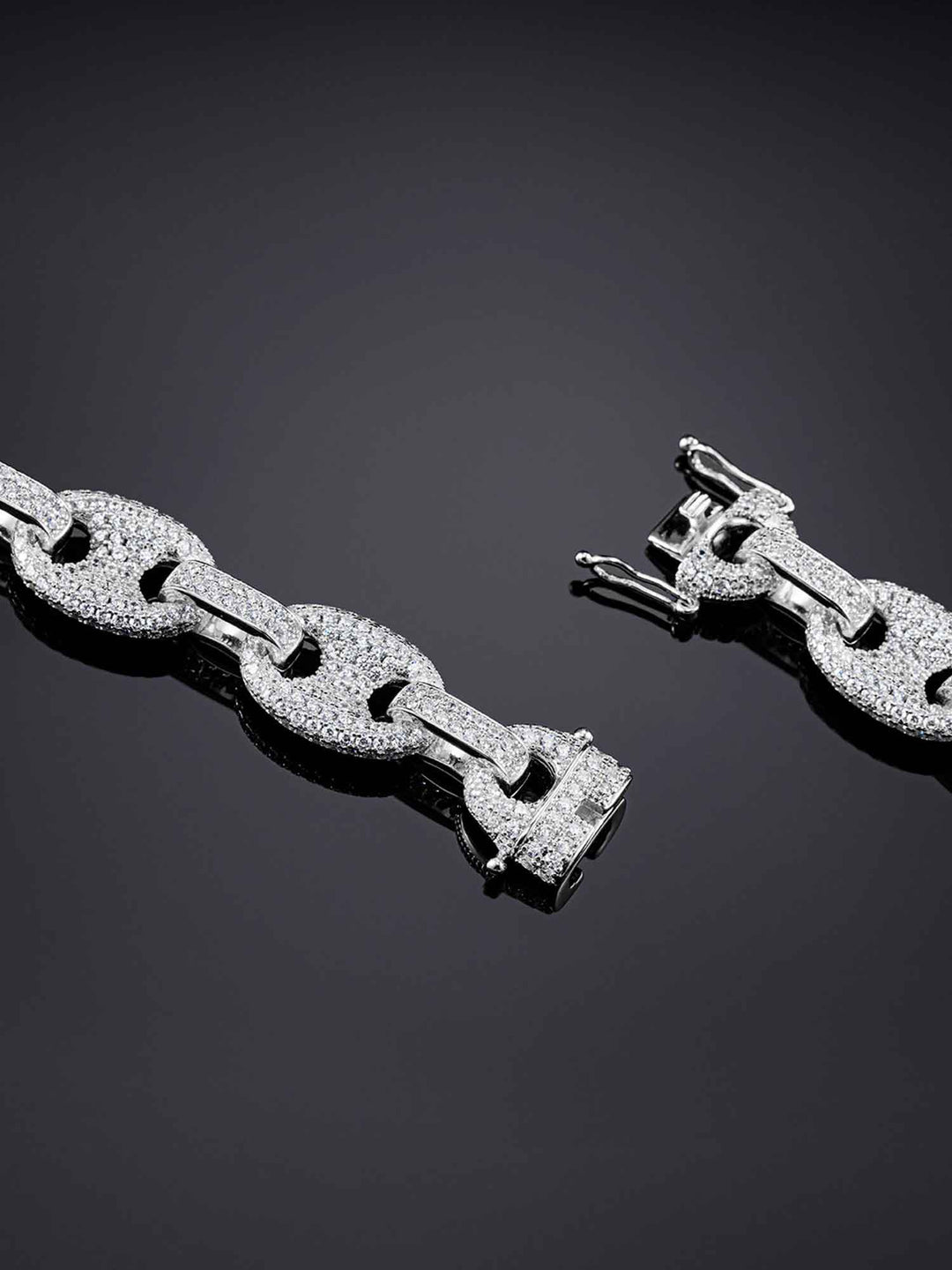 12mm G-Link Bracelet in White Gold